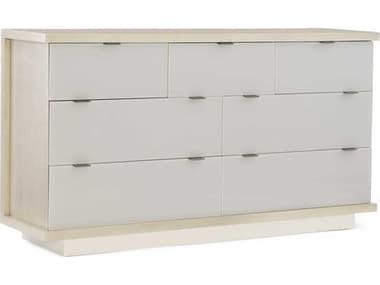 Caracole Modern Expressions 66" Wide 7-Drawers White Double Dresser CACM123420011