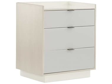 Caracole Modern Expressions 26" Wide 3-Drawers White Nightstand CACM123420062