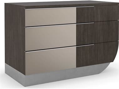 Caracole La Moda Right Facing 35" Wide 3-Drawers Brown Birch Wood Nightstand CACM133421062