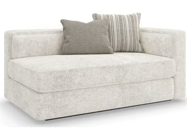 Caracole Modern Principles Unity RAF 62" White Fabric Upholstered Loveseat CACM140022RL1A