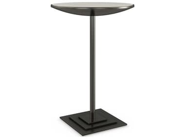 Caracole Modern Principles Contrast Spot 16'' Round Stone Chocolate Bronze End Table CACM141022423