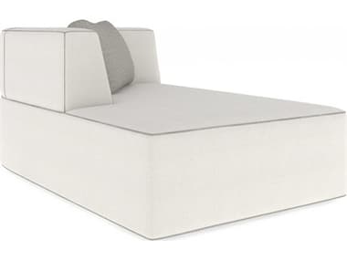 Caracole Marbella Lucent Bronze Metallic Paint White Upholstered Chaise CACM150023LH1B