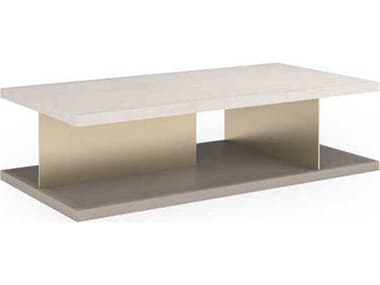 Caracole Modern Resort Cape Verde 54"W Rectangular Marble Coffee Table CACM151424401