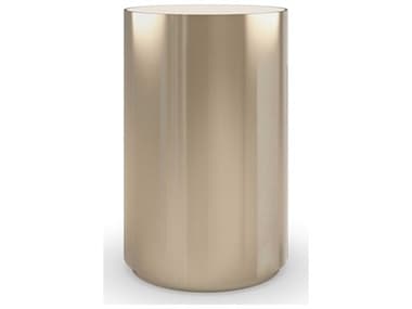 Caracole Signature Metropolitan About-Tall 16" Round Stone Whisper Of Gold End Table CACSIG021421