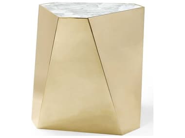 Caracole Signature Debut Contempo 23" Hexagon Metal Majestic Gold End Table CACSIG416411
