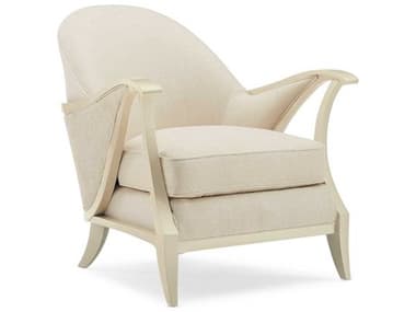 Caracole Classic Curtsy 31" White Fabric Accent Chair CACUPH018034C