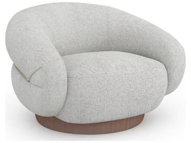 Caracole Smoosh Swivel Gray Accent Chair CACUPH024031B
