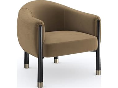 Caracole Baton Brown Velvet Accent Chair CACUPH024034B