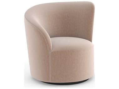 Caracole Whorl RAF Swivel Beige Accent Chair CACUPH024037A