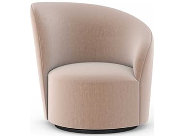 Caracole Whorl LAF Swivel Beige Accent Chair CACUPH024038A
