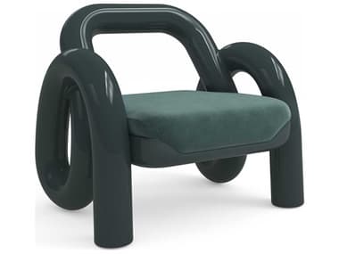 Caracole Gelee Green Velvet Accent Chair CACUPH024131A