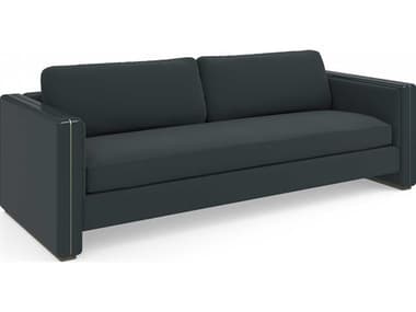 Caracole Gelee Apatite Gloss Green Velvet Upholstered Sofa CACUPH024211A