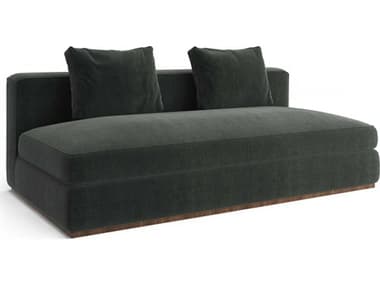 Caracole Bello Retro Walnut Green Velvet Upholstered Modular CACUPH024AS1A