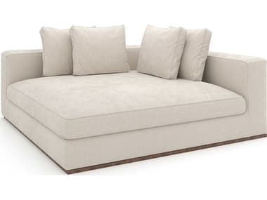 Caracole Bello Retro Walnut Cream Velvet Upholstered Chaise CACUPH024CHR1B