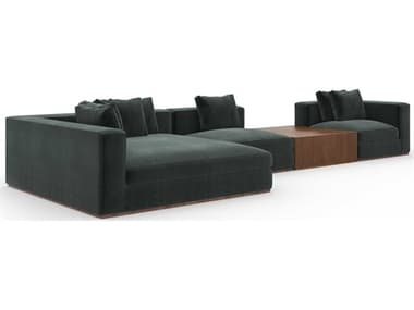 Caracole Bello Green Upholstered Sectional Sofa CACUPH024SEC1A