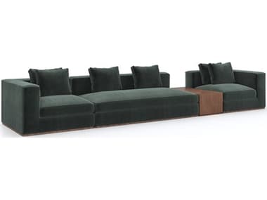 Caracole Bello Green Upholstered Sectional Sofa CACUPH024SEC2A