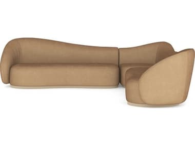 Caracole Kalahari Tan Upholstered Sectional Sofa CACUPH024SEC3A