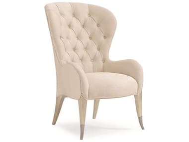 Caracole Classic Cream Tufted Wingback Accent Chair CACUPH417035A