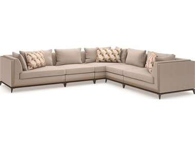 Caracole Upholstery Archipelago " Wide Beige Fabric Upholstered Sectional Sofa CACUPH422LL1ASET
