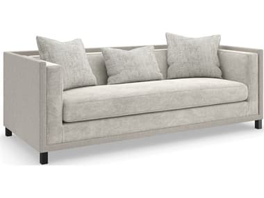 Caracole Upholstery Tuxedo Gray Upholstered Sofa CACUPH423013B