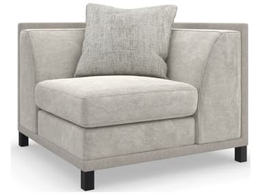 Caracole Upholstery Tuxedo 75" Gray Fabric Corner Chair CACUPH423WE1B