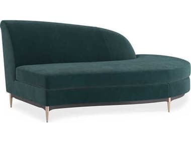 Caracole Upholstery Threes Company Green Upholstered Chaise CACUPH424RH1C