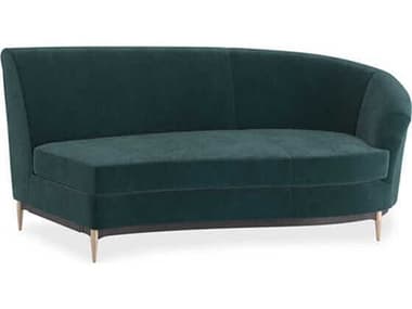 Caracole Upholstery Threes Company Green Upholstered Chaise CACUPH424RS1C