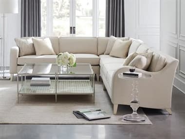 Caracole Upholstery Lounge Around White Upholstered Sectional Sofa CACVICTORIASEC