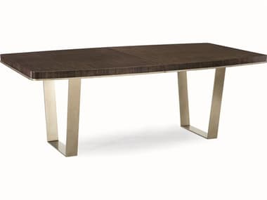 Caracole Streamline Aged Bourbon With Smoked Brass 82-104'' Wide Rectangular Dining Table CAMM022417201