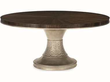 Caracole Streamline Aged Bourbon With Smoked Brass 64'' Wide Round Dining Table CAMM022417202