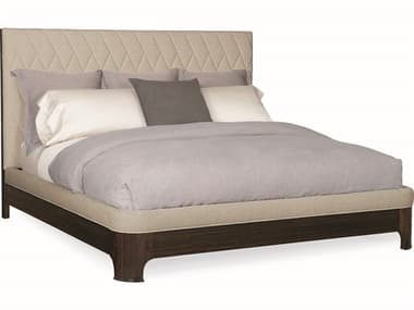 Caracole Streamline Diamond Quilited Beige Upholstered Queen Platform Bed CAMM023417101