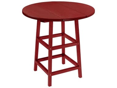 Capterra Casual Recycled Plastic 32 Round Bar Table CAPKITTTX03TBX03