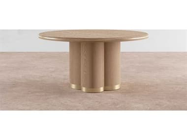 Case &amp; Canvas Angelo Round Wood Dining Table CCAANGDTW025