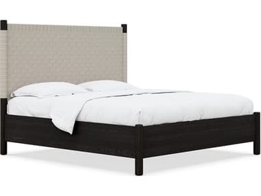 Case &amp; Canvas Marfa Black Oak Wood King Platform Bed CCAMARKBW0110