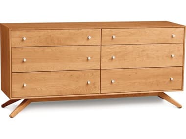 Copeland Astrid 6-Drawers Natural Cherry Wood Double Dresser CF2ASTC60