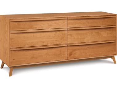 Copeland Catalina 66" Wide 6-Drawers Cherry Double Dresser CF2CAL60
