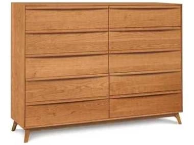 Copeland Catalina 66" Wide 10-Drawers Brown Double Dresser CF2CAL92