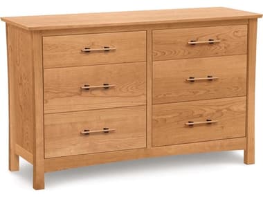 Copeland Monterey 6-Drawers Natural Cherry Wood Double Dresser CF2MNTC60