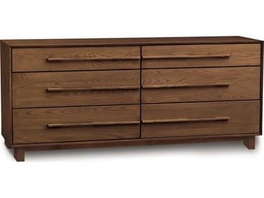 Copeland Sloane 6-Drawers Natural Walnut Wood Double Dresser CF2SLOC60