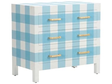 Chelsea House Jamie Merida Gracious White Blue Accent Chest CH370190