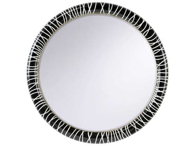 Chelsea House Shayla Copas String Along Shayla Copas Black White Round Wall Mirror CH370284