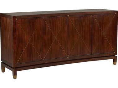 Chelsea House Jamie Merida Rectangular Wood Mahogany Coffee Bronze Brentwood Console Table CH370394