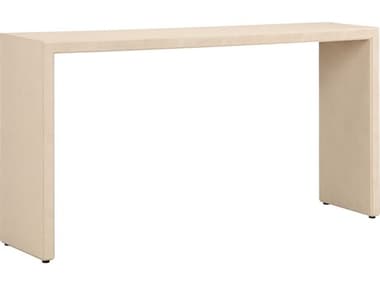 Chelsea House Jamie Merida Rectangular Faux Leather Cream Goldsborough Console Table CH370402