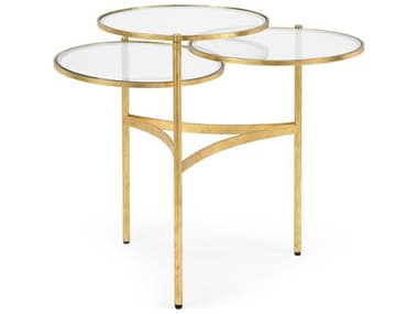 Chelsea House Bristol 50" Round Glass Coffee Table - Gold CH381986