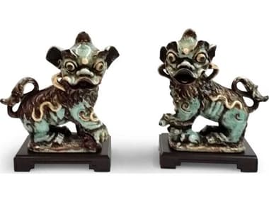 Chelsea House Bradshaw Orrell Chinese Dogs - Green (Pr) CH383204