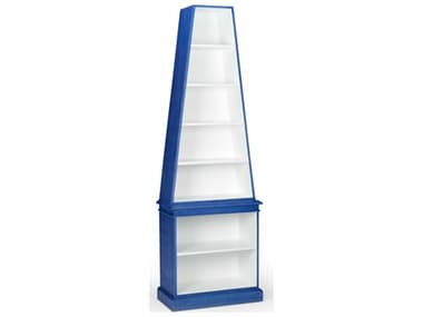 Chelsea House 30" Blue White Bookcase CH384420