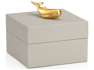 Chelsea House Pam Cain Whale Handle Box - Gray CH384884