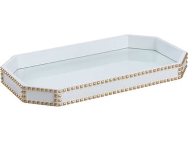 Chesea House Shayla Copas Chic Studded Tray - White CH385259