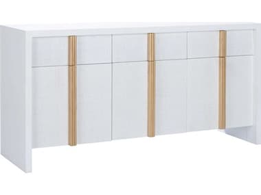 Chelsea House Claire Bell 66" Wide White Gold Solid Wood Accent Chest CH385267