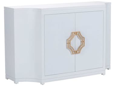 Chelsea House Shayla Copas Jean 58" Solid Wood White Gold Credenza Sideboard CH385268